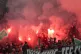 Saint-Etienne's fans light flares before the French League O