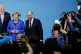German Chancellor Angela Merkel (centre), Bavarian governor 