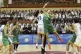 South and North Korean players of Team Peace, in white, and 