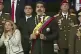 A video still of the moment President Nicolas Maduro, and hi