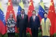Chinese President Xi Jinping (centre right) and his wife Pen