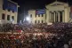 People gather at Havana University for a memorial event mark