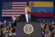President Donald Trump speaks to a Venezuelan American commu