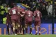 Venezuela celebrate their victory over Argentina