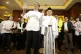 Indonesian President Joko Widodo (left) and his running mate