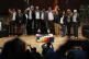 Supporters take cell phone pictures as Bolivia's former Pres