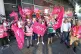 UNITED WE STAND: Communication Workers Union (CWU) picket li