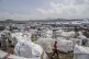 People displaced by the ongoing fighting between Congolese f