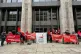 Unite activists protest outside the Department for Work and 