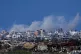 Smoke rises following an Israeli bombardment in the Gaza Str