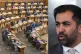 HIGH DRAMA: (Right) Humza Yousaf, who has now resigned, (lef