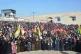 People gathered at the funeral for those killed during the b