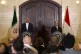 Iranian Foreign Minister Hossein Amirabdollahian (left) spea
