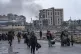 Palestinians flee from the city of Khan Younis in southern G