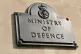 Sign for the Ministry of Defence in London