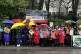 The picket line outside Cathedral School in Llandaff, Cardif