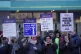 Ambulance workers on the picket line outside Aintree Univers
