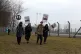 Anti-nuclear protesters take part in a demonstration, organi