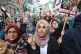 Pro-Palestinian supporters take part in a rally in central L
