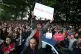 The crowd await the arrival of Labour Party Leader Jeremy Co