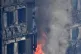 Grenfell Tower in west London burns