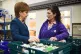 First Minister Nicola Sturgeon (left) meets volunteer Amy Mc