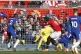 Manchester United's Romelu Lukaku scores his side's first goal of the game during the Premier League match at Old Trafford, Manchester