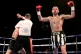 Lewis Ritson celebrates victory over Scott Cardle (left) aft