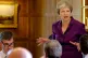 Theresa May speaks during a cabinet meeting at Chequers
