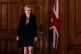 Prime Minister Theresa May arrives to speak in Downing Stree