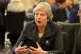 Theresa May speaks at Queen's University in Belfast, during 
