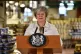 Theresa May speaks during a visit to the Portmeirion pottery