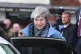 Prime Minister Theresa May leaves the Guildhall in Salisbury