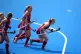 GB's Lily Owsley celebrates scoring against Argentina