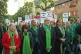 Labour leader Jeremy Corbyn walks with family and friends of