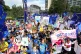 Pro-European Union supporters gather in central London, for 