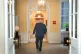 Boris Johnson walks through No 10 after dissolving Parliamen