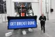 Boris Johnson drives a JCB through a wall for some reason du