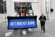 Boris Johnson during a campaign stunt during the 2019 genera