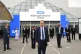 Health Secretary Matt Hancock and NHS staff stand on marks o