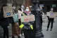 Students protest outside the McEwan Hall in Bristo Square, E