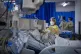 A nurse works on a patient in the ICU (Intensive Care Unit) 