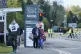 People leave the Nestle factory at Fawdon, near Newcastle, a