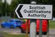 A sign for the Scottish Qualifications Authority (SQA) build
