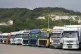 European lorries parked in Dover, Kent, as the Government is