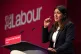 Lisa Nandy speaks on stage at the Labour Party conference in