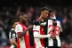 RESPECT: Gabriel Magalhaes and Joe Willock react after the f