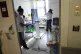 A hospital cleaner at Great Ormond Street Children's Hospita