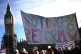 People take part in a rally against the Elections Bill in Pa