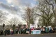 Protesters outside Sheffield Girls' School, as teachers at 2